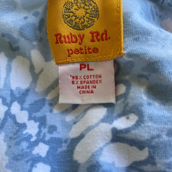 Ruby Rd. petite Cotton/Spandex Shirt Petite Large with Embellishments! - Picture 5 of 5